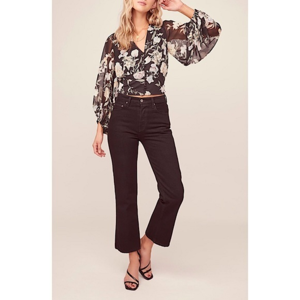 Revolve ASTR The Label Blouson Sleeves Top S